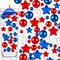 162 Pieces Patriotic Vase Filler Set - Red, White, and Blue Beads Blue Red Starsfor Vase Candles